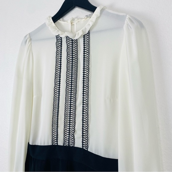 Miss SELFRIDGE White Black Embroidered Romper Size 8 - Picture 3 of 16